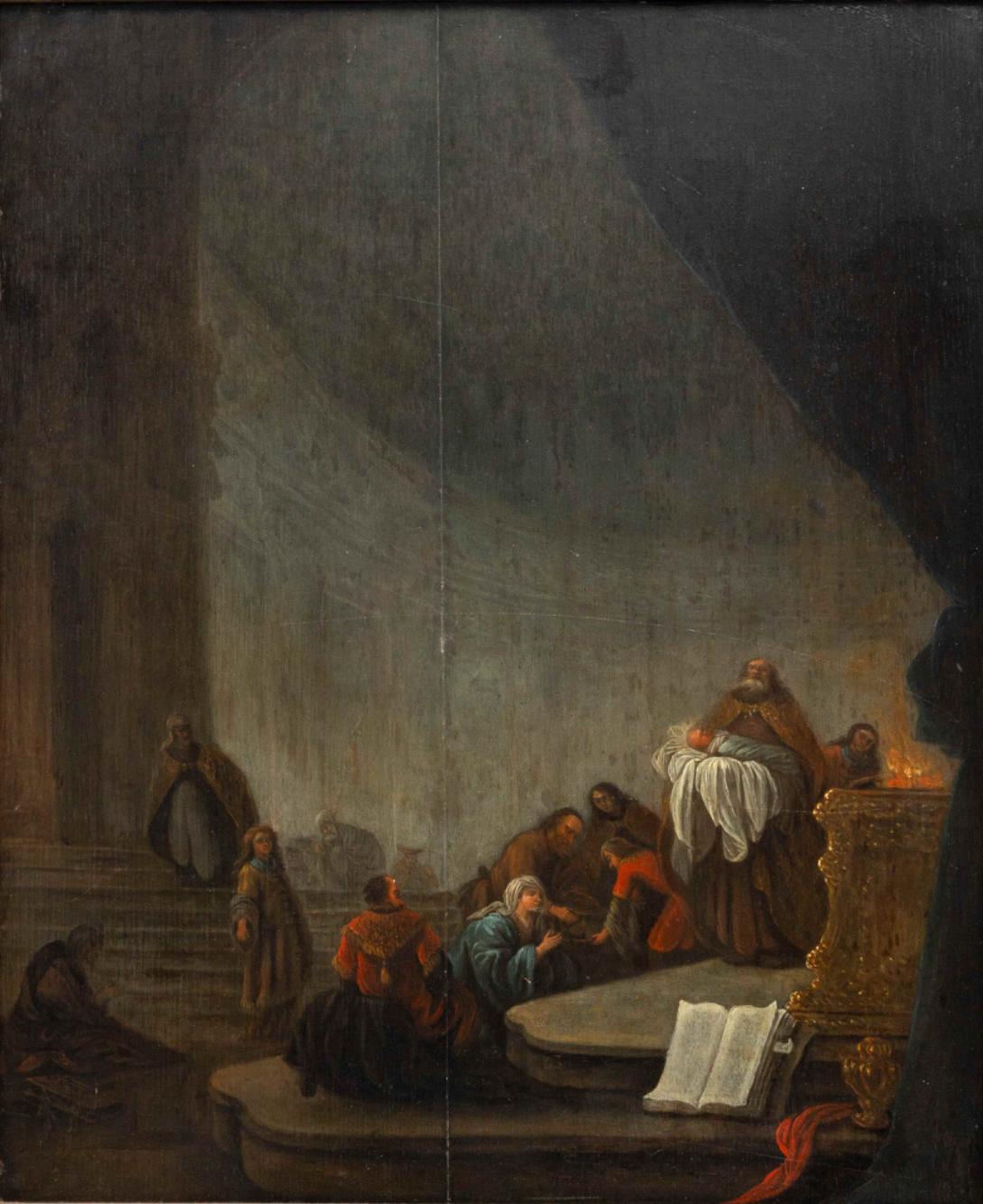 Adriaen Gael II — The Presentation in the Temple, oil on panel, full view
