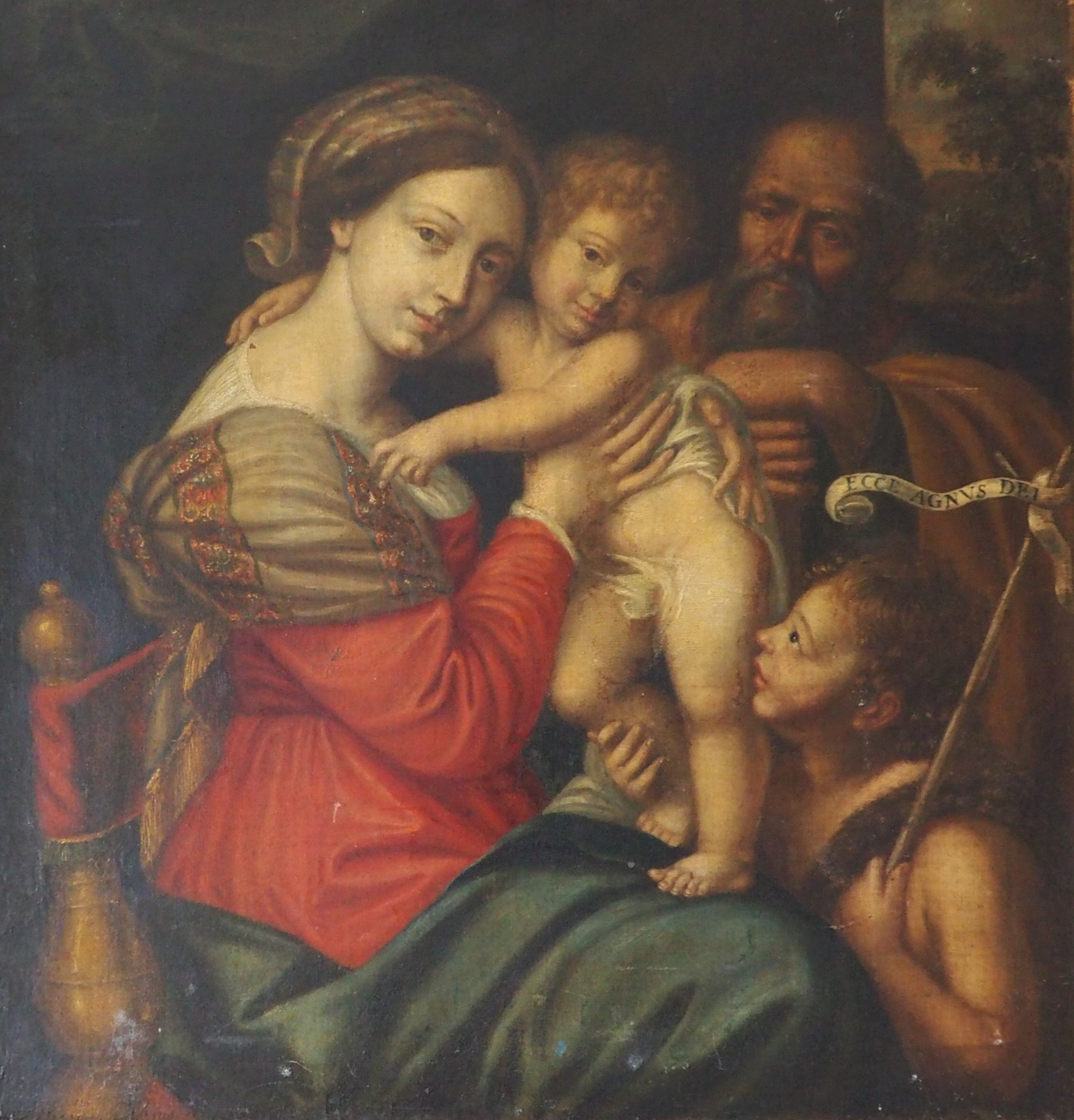 Italian School — The Holy Family with the Infant Saint John the Baptist