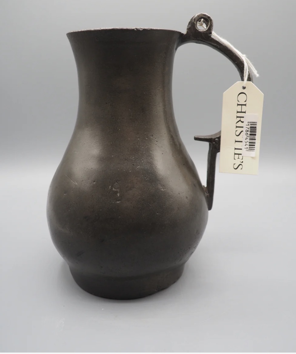 Late Medieval Pewter Flagon, main view