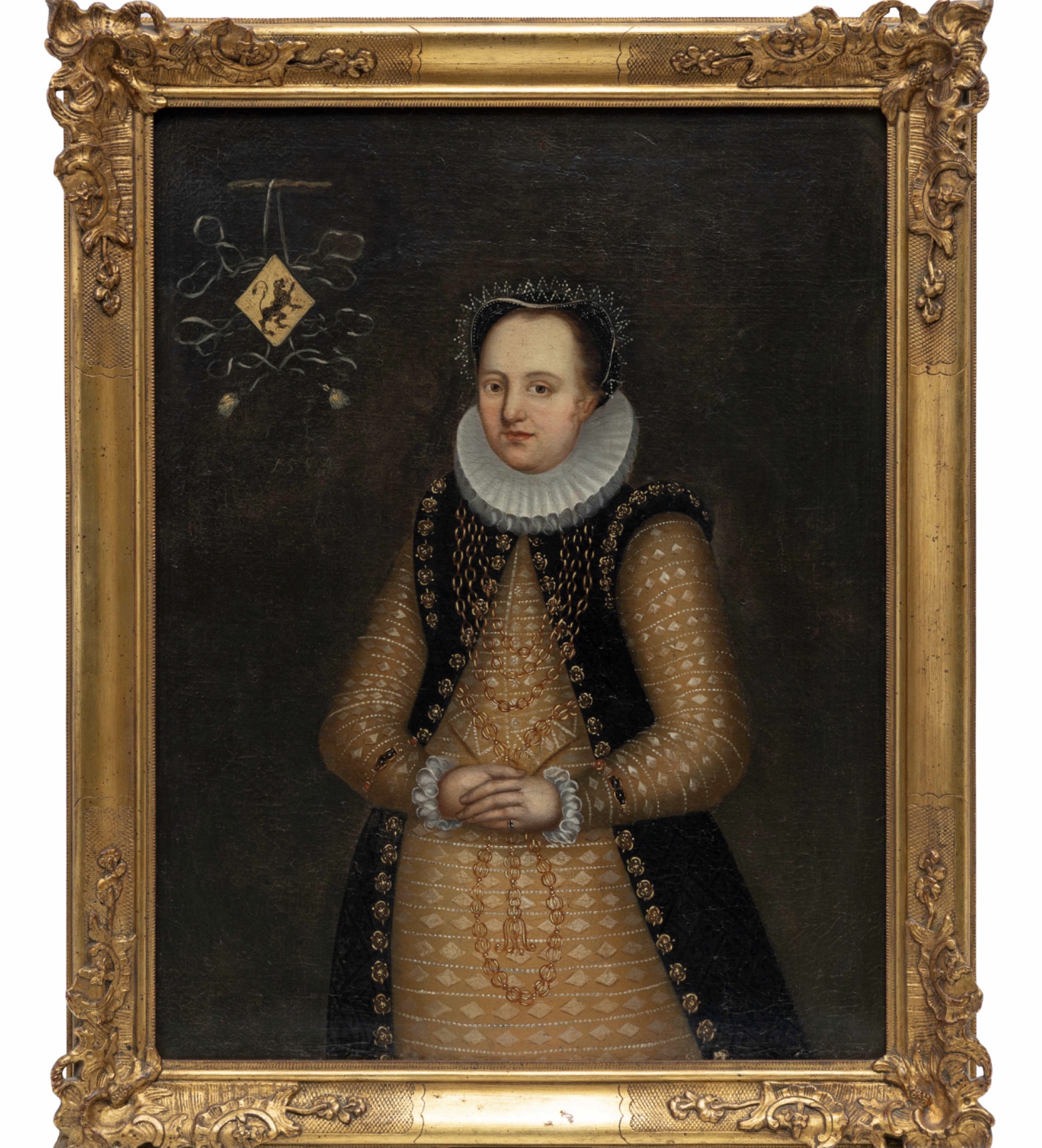 Circle of Frans Pourbus I — Portrait of a Distinguished Lady, framed