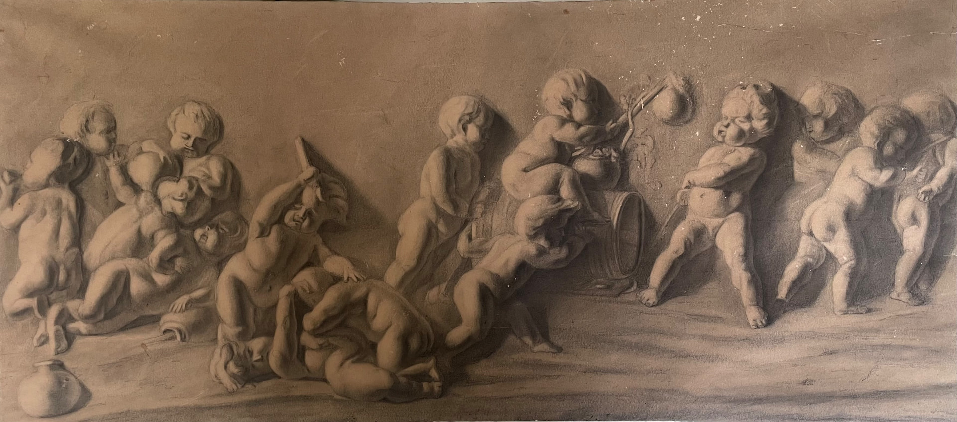 Follower of Guido Reni — Fighting Putti, ca. 1800