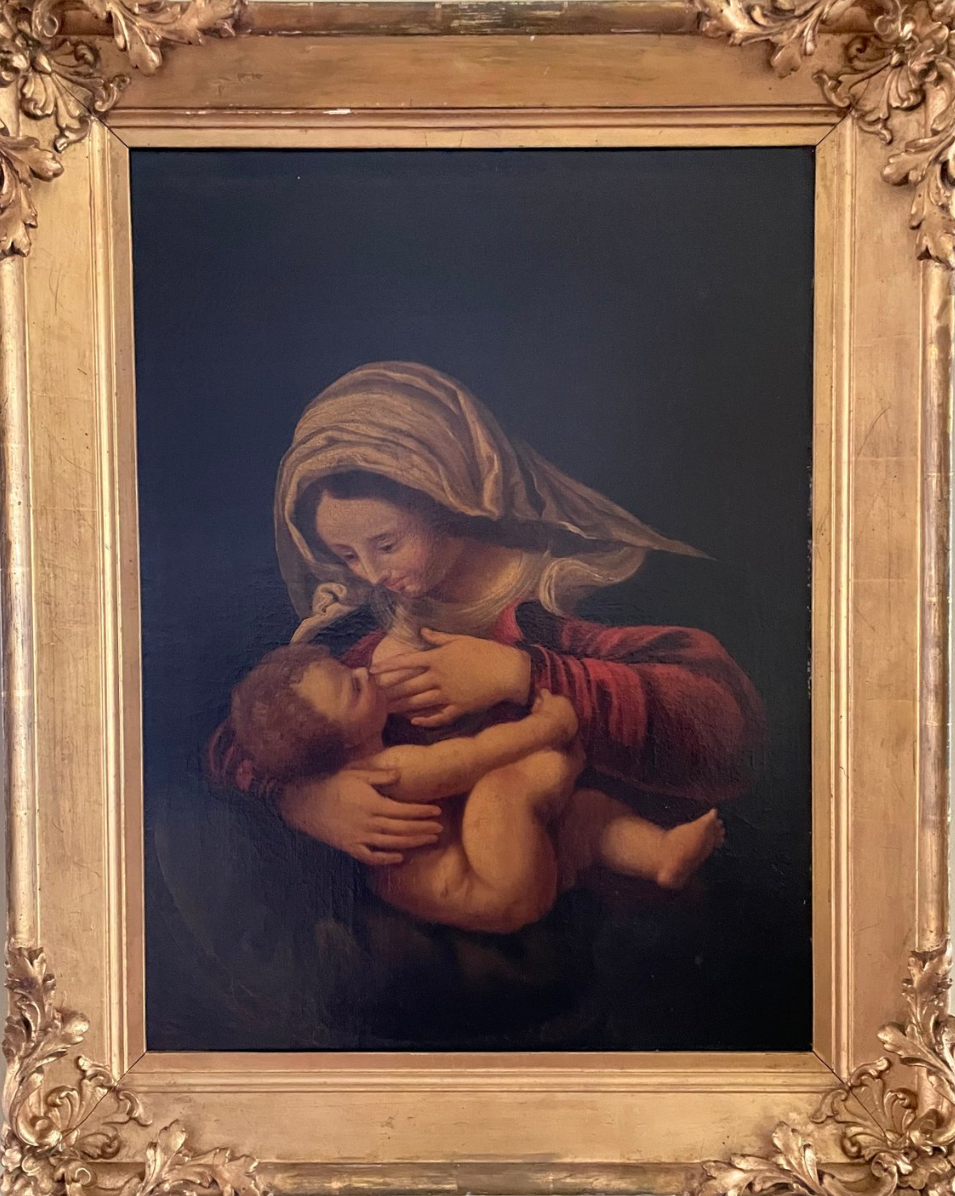 After Andrea Solario — Madonna Lactans, in gilt frame