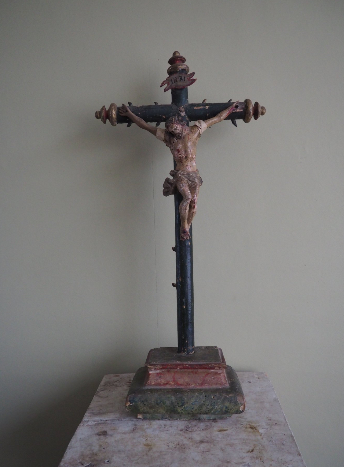 Spanish Crucifix — Polychrome Corpus of Christ, ca. 1600